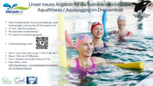 Mehr über den Artikel erfahren Aquafitness ab dem 4.6.24 im Dreisambad Kirchzarten!