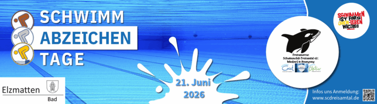 Mehr über den Artikel erfahren Schwimmabzeichentag am 21.6.2026 im Elzmattenbad